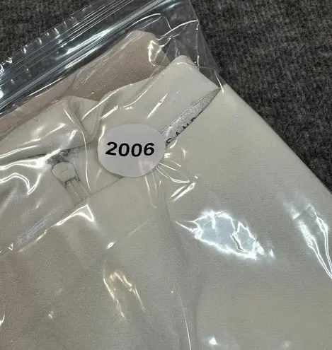 Sandra Darren Dress Womens 6P Neutral Colorblock Embroidered Sleeveless Sheath