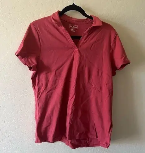 L.L.Bean  collared short sleeve tee