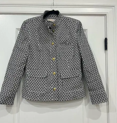 Tory Burch  | Cameron Crosshatch-Print Jacket Size 8