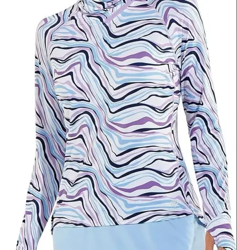 Coolibar UPF 50 patterned geodeālong sleeve top Small Blue