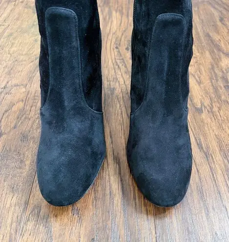 Valentino Garavani Valentino • Stretch-Suede Sock Boots ankle booties block heeled zip leather