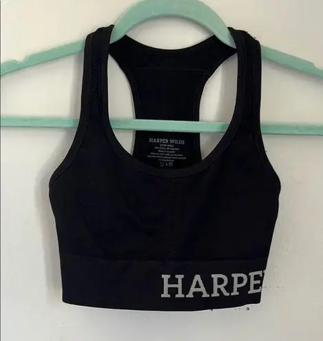 Like new Harper Wilde racer back black Sports Bra. Size XS