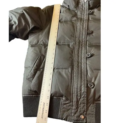 LFL Lust For Life Black Down Waterfowl Feather L Bomber Puffer Jacket Size L