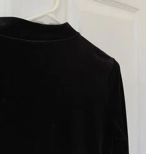 Black Velvet Turtle Neck Bodysuit