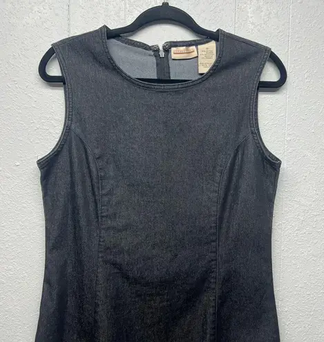 Vintage Expressions Dress Womens 10 Denim Stretch Y2K Career Business Workwear Black