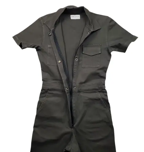 Rivet Utility Worker Jumpsuit Womens Small Green Short Sleeve Stretch Coveralls