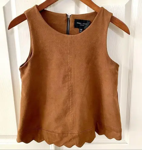 Romeo + Juliet Couture Romeo and Juliet brown suede like tank