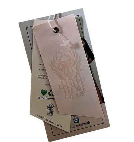 We Are HAH Take Hah Bow Reversible Lacey Bodysuit Cream Pink Women's Size S NWT