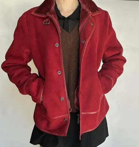 Anne Klein Vintage Cherry Red Jacket 