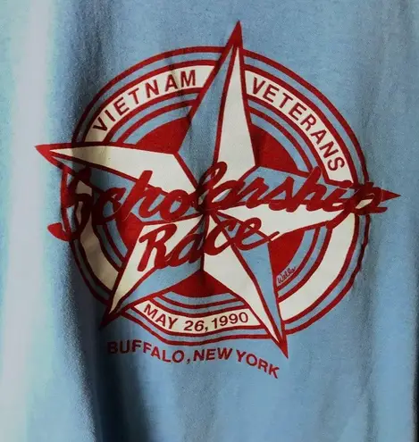 1990 Vintage Vietnam Veteran Scholarship Race T Shirt Buffalo New York 90s Large