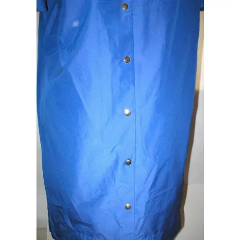 New Womens 8 NWT Designer Italy Victor & Rolf Blue Dress 44 Snaps Back Ruffles