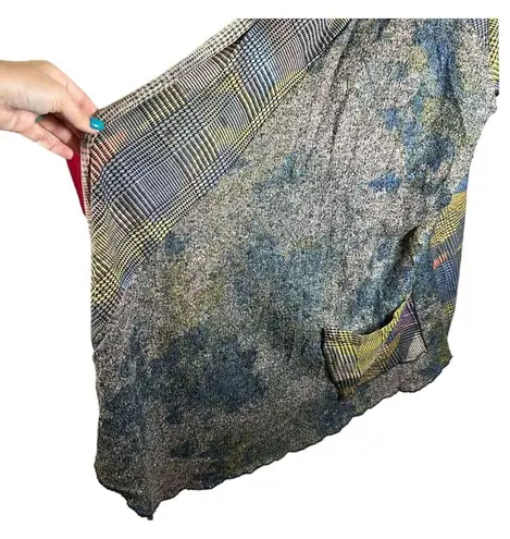 Sacred Threads Lagenlook Boho Patchwork Sleeveless kimono Topper Size S/M NEW