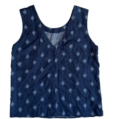 Toad & Co Hillrose Festival SleevelessTank Top in Navy Geo Motif | Small