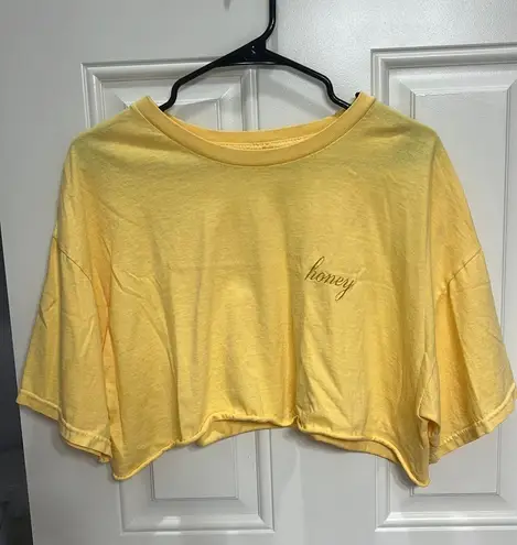 Brandy Melville John Galt Yellow Honey Crop Top