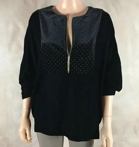 T Tahari Tahari Studded Velvet Top NWT SMALL