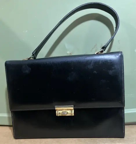 Martin's Black Leather Purse Handmade, Canadian Leather Handbag, Handbag Purse