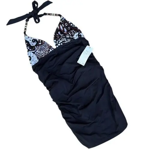 Anne cole NWT Signature Beaded Strap Halter 1 Piece Swimsuit Size 10 Retail $94