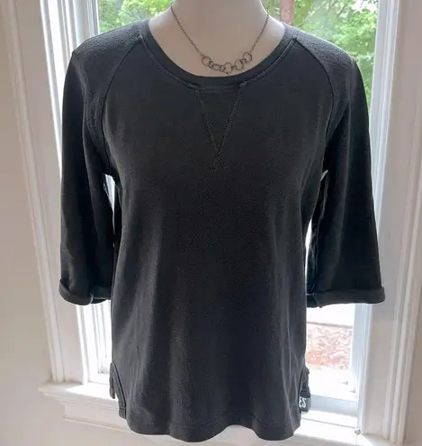 The Wrap Lightweight 3/4 Sleeve Sweatshirt, Size 6 US, EUC Gray