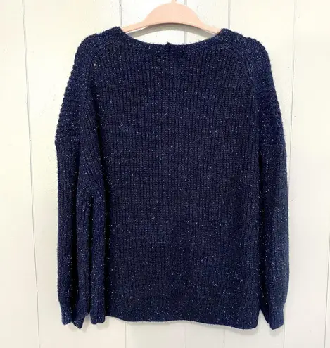 NEW Boden Navy Sparkle Ribbed V