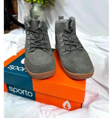 Sporto Women's Abby Leather/Suede Sneaker Boot Gray 11W