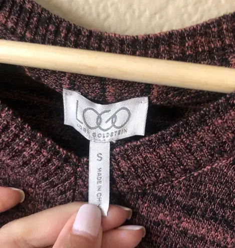 LOGO By Lori Goldstein melange pocket sweater