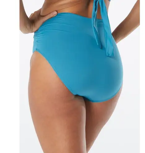 Coco reef Impulse Rollover Solid Teal Cove Blue Bikini Swimsuit Bottoms Size L