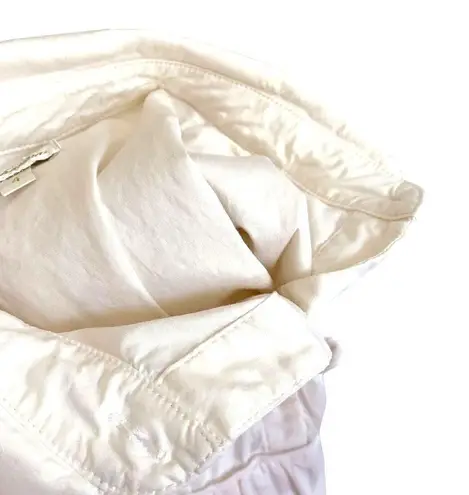 Shoshanna Collared Tiered Sleeveless Button Shirt Dress Fit and Flare White 4