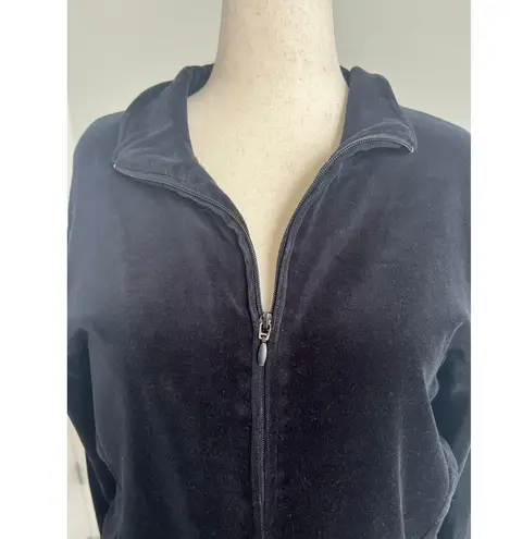 Jane Ashley Long Sleeve Full Zip Velvet Jacket 1X