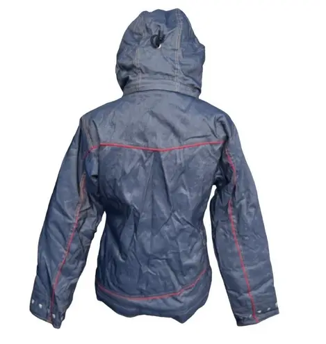 Betty Rides Snowboarding Winter Snow Jacket Denim Blue Size Small
