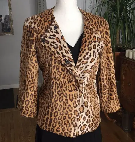 Phillipe ADEC leopard jacket French designer Size 10