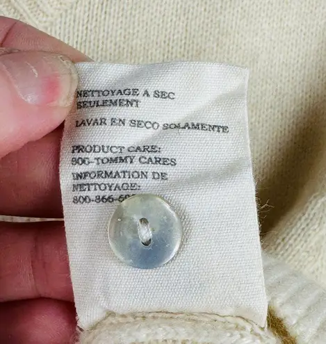 H Hilfiger 100% Cashmere Cardigan Top Short Sleeve Sweater Sz M Old Money Luxury Tan Size M