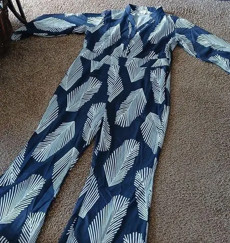 Nice Fashion blue and white jumpsuit size 2XL