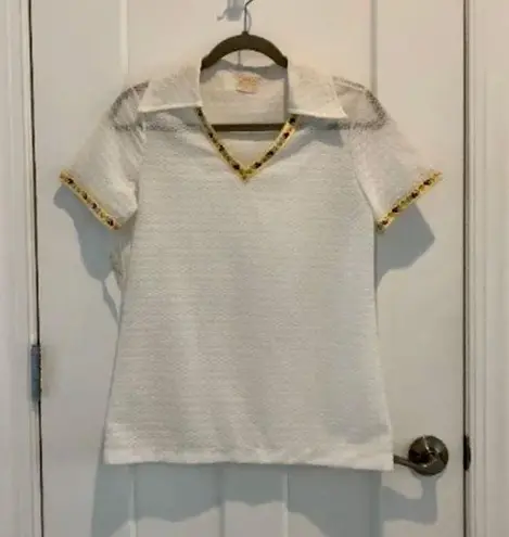 Catalina NWT NOS! Vintage Sz M Absolutely Adorable Sheer Top / Swimsuit Cover Up