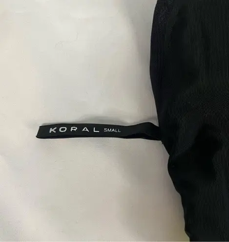 Koral Womens size S Citrina Neon Yellow Dakota Blackout Bra Gym Racerback Active