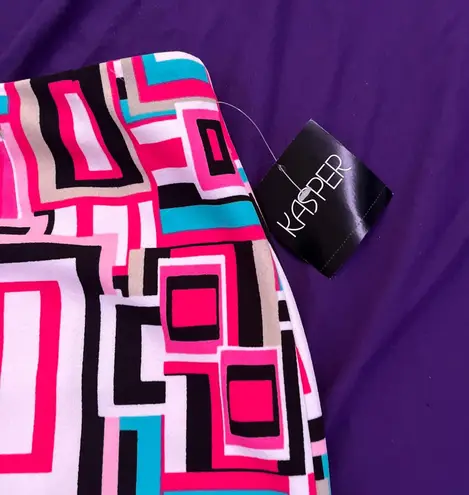 Kasper Midi Tutu Pink Multi Colored Skirt - Size 6