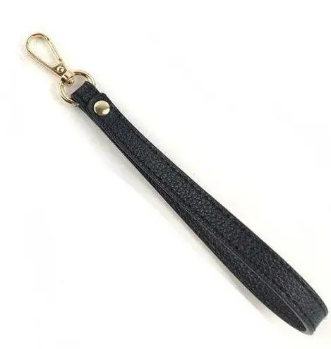 Black and Silver Accessories Wrist Strap Purse Bag Strap 20CM PU Leather Handles