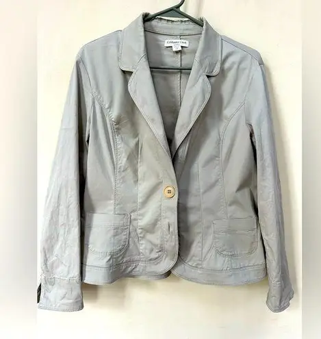 Coldwater Creek Tan fitted blazer, stretchy, perfect for the office, or a night out with jeans!