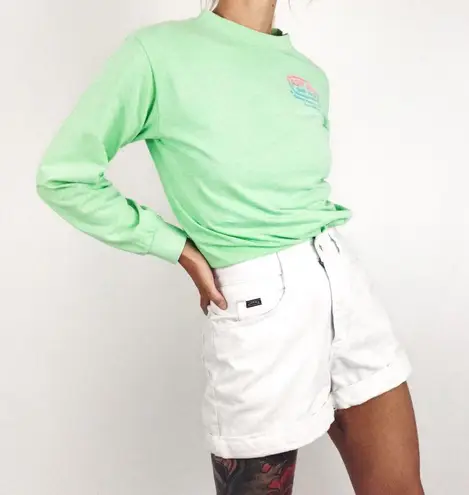 Y2K ✨ Neon RON JON Surf Shop Long Sleeve Tee Green