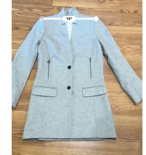 Veronica Beard gray dickey compatible Melange Wool Cashmere Blend coat size 4