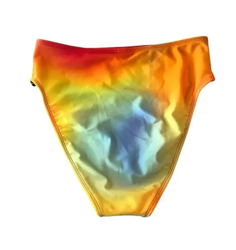 Salt & Cove Juniors Bikini Bottom High Rise Tie Dye Colorful Orange Yellow S
