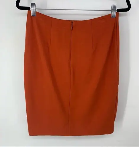 CAbi  Overlay Career Classic Pencil Skirt Turmeric Orange Size 4