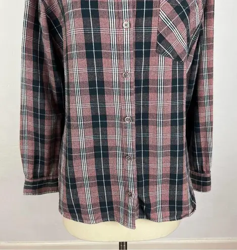 UGG  Pink & Black Plaid Button Down Flannel - Image 4