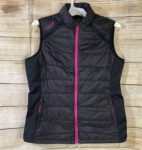 PROQUIP thermal quilted waterproof black puffer vest full zipper Size Medium