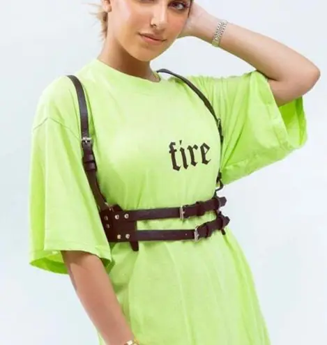 Black Double Underbust Harness Suspender Belt New