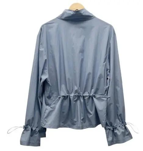 Zyia NWT  Active Drawstrings Lightweight Windbreaker Blue Gray Women’s Large New