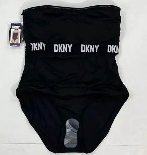 DKNY Bandeau Maillot One Piece Swimsuit