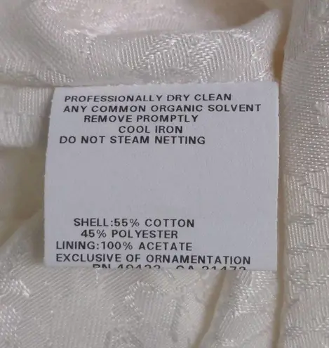 Jessica McClintock Gunne Sax Womens Formal Dress White Mesh Sleeveless USA 7