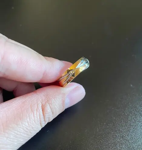 Golden X Infinity Promise Ring Gold