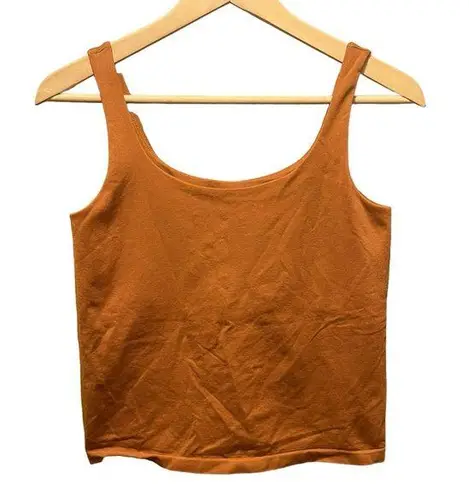 Avec Les Filles Copper Colored Sports Bra/Crop Tank Top Size Small/Medium