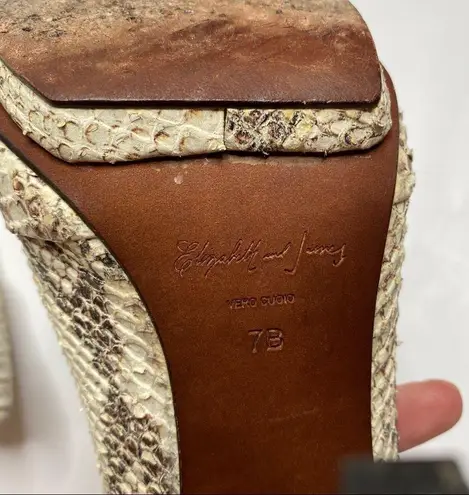 Elizabeth and James Falin Snakeskin Heels